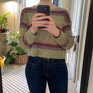 BP Cropped Striped Sweater